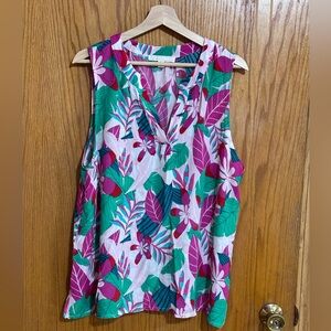 Juniper + Lime sleeveless tank‎ lightweight sz XL tropical